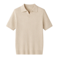Ivory Ribbed Polo